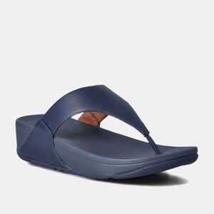 FitFlop™ Women's Lulu Deep Blue Suede Toe Post Sandals  8